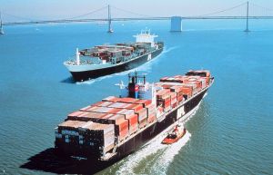 Modern Container Ships in San Francisco